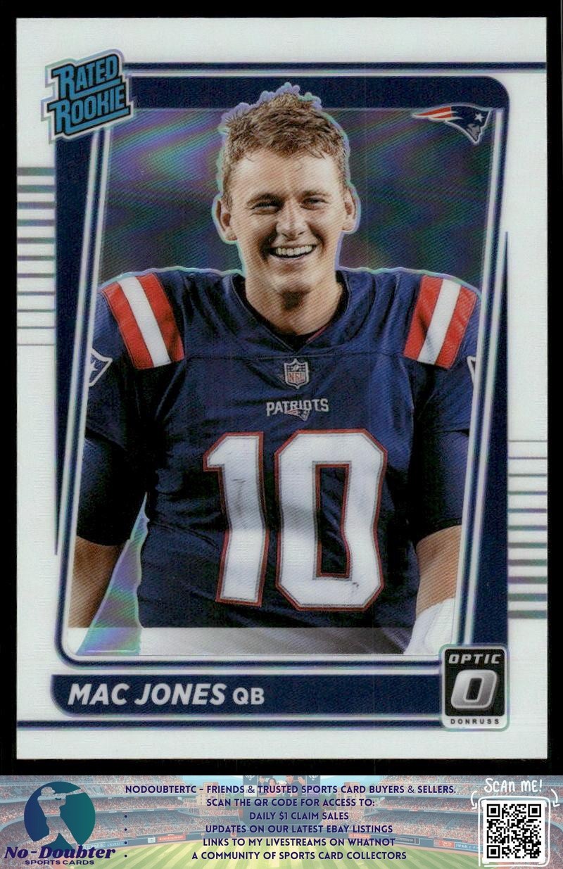 Mac Jones Panini Donruss Optic #206 Variation Holo