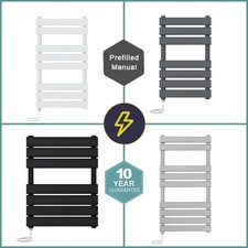 Prefilled Electric Designer Flat Panel Bathroom Heated Warm Towel Rail Radiator