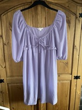 Miss Selfridges Lilac Summer Dress Size 16 New With Tags