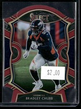 2020 Panini Select #34 Bradley Chubb Maroon Prizm Die Cut