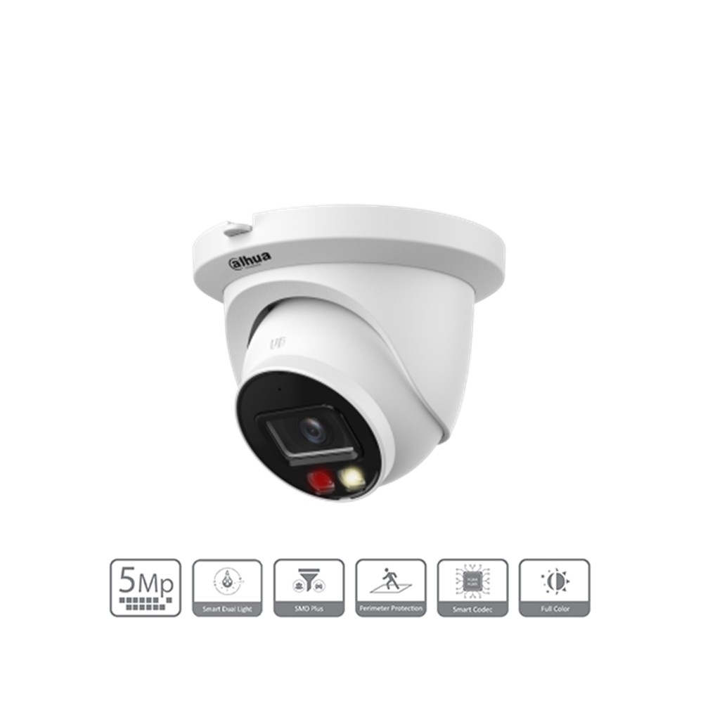 Dahua IPC-HDW2549TM-S-IL 5MP WizSense: Telecamera Full Color con Microfono
