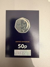 2023 UK King Charles III Atlantic Salmon 50p Coin with privy mark