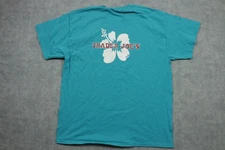 Trader Joe's Shirt Mens XL Blue Floral Logo Graphic Tee T-Shirt Port & Company