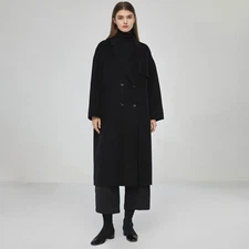 THE ROW Men/womens Winter Double-sided Woolen Double-breasted Coat