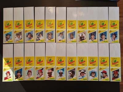 1982 Topps Squirt Baseball Card Complete 22 Panel Set - Rose, Jackson, Brett