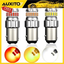 AUXITO BAY15D 1157 RED WHITE LED BRAKE STOP TAIL LIGHT SUPER BRIGHT BULB GLOBE