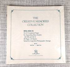 Creative Memories 12x12 White Scrapbook Pages RCM-12S 30 pages/15 Sheets SEALED
