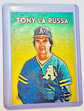 Tony La Russa Platinum Plated Artist Signed "Oakland Athletics" Trading Card 1/1