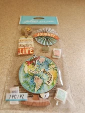 Jolee's Boutique~Map Medallions~Dimensional Stickers