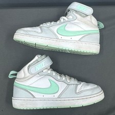 Nike Court Borough Mid 2 Sneakers 5Y Pure Platinum Mint Green CD7782-011 Youth