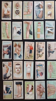 1913 W.D. & H.O WILLS FIRST AID 50 TOBACCO CARD SET