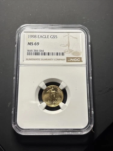 1998 $5 Gold 1/10 oz American Eagle NGC MS69 Fine NICE!!!