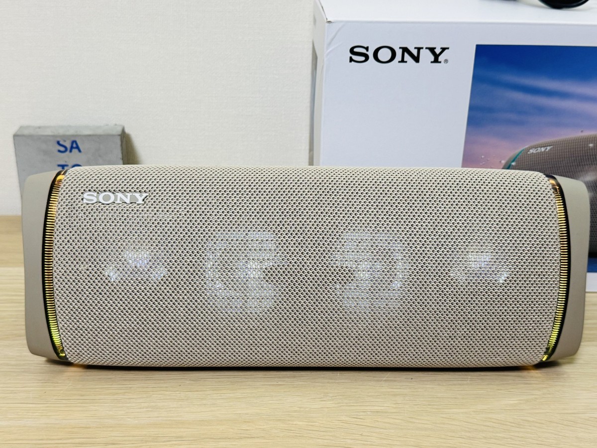 Sony SRS XB43 Bluetooth Speaker Taupe Beige Extra Bass Boxed