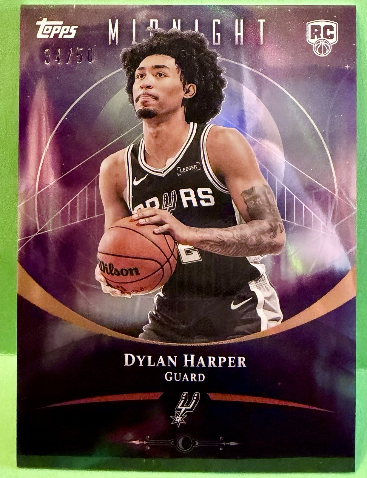 2025-26 Topps Midnight Dylan Harper Base Parallel Summer Solstice /50 #62