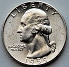 1959 25C Washington Quarter.  Choice BU