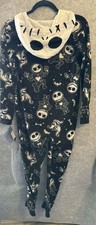 Disney The Nightmare Before Christmas Boys Girls 10/12 Jump Suit Hood Pajama M
