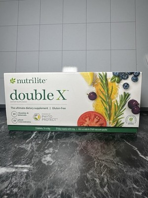 Nutrilite Double X Multivitamin Dietary Supplement 31 day w/ compartment case 