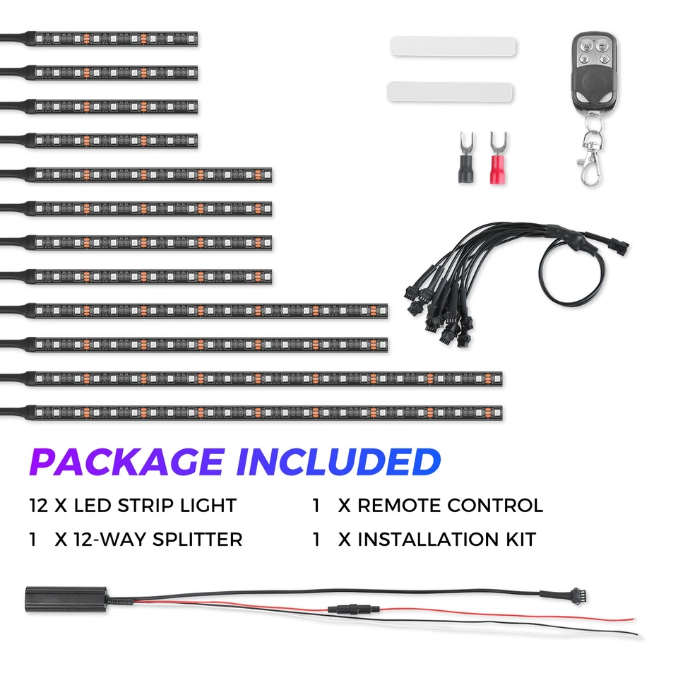 Kit de 12 luces LED de roca RGB bajo brillo LED para Yamaha YZF R1 R3 R6 R7 R10 Foto 3 de 4