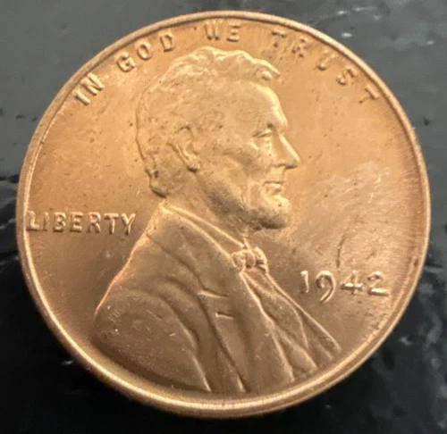 1942-P Red BU Lincoln Wheat Cent “Sold As Pictured" Fast S&H W/Tracking 883