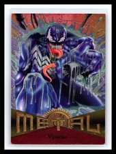 💥  Venom - 1995 Fleer Marvel Power Metal #80 Super Cool Card