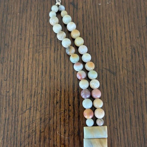 22" JAY KING Flat Agate Beaded Necklace Sterling Silver 925 - Picture 4 of 7