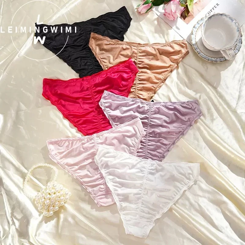 6 Pack Lot Sexy Womens Satin Panties Bikinis Briefs Underwear Ladies Lingeries - Image 2 of 4