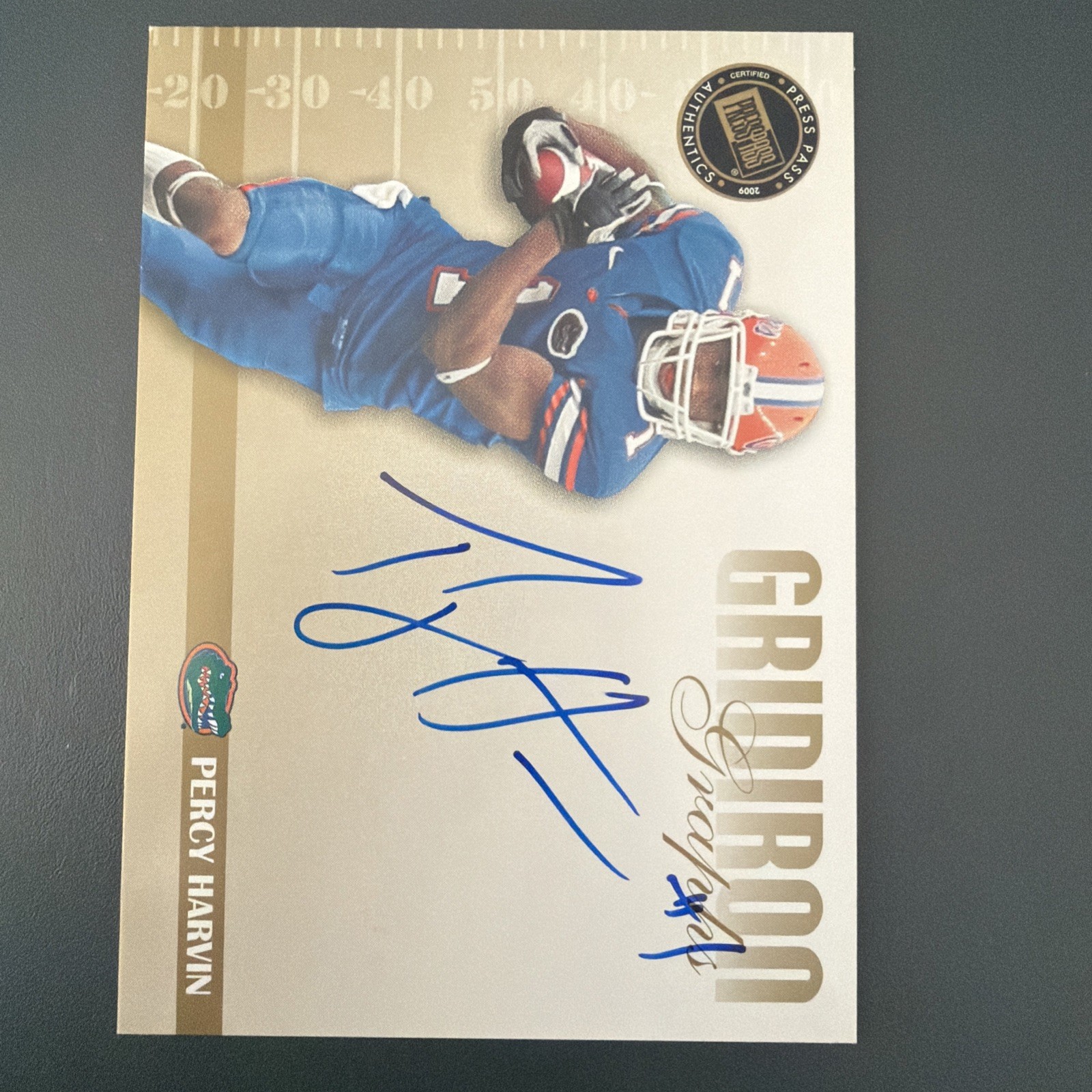 Press Pass 2009 Press Pass SE Gridiron Graphs Percy Harvin #GG-PH Auto RC