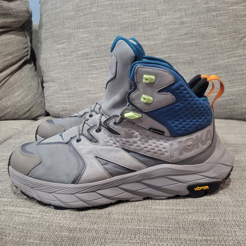 HOKA One One Anacapa Breeze Mid GTX Hiking Shoes Boots Mens 13 D Gray Blue