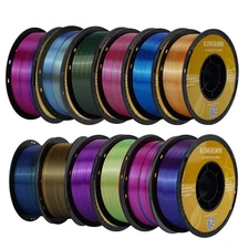 PLA Filament, Triple Color Silk PLA Filament 12 Rolls, 12kg Spool(26.5lbs), 1...