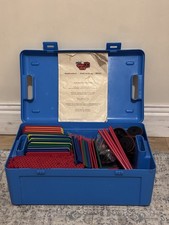 Vintage 1980s Mini Quadro Construction Set   Large Case, Panels  Wheels STEM