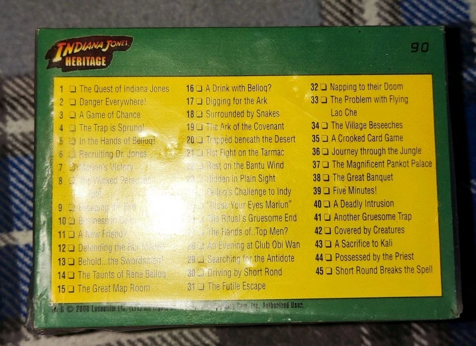 INDIANA JONES - HERITAGE - Complete Base Set 90 cards - Topps 2008 Harrison Ford - Image 2 of 4