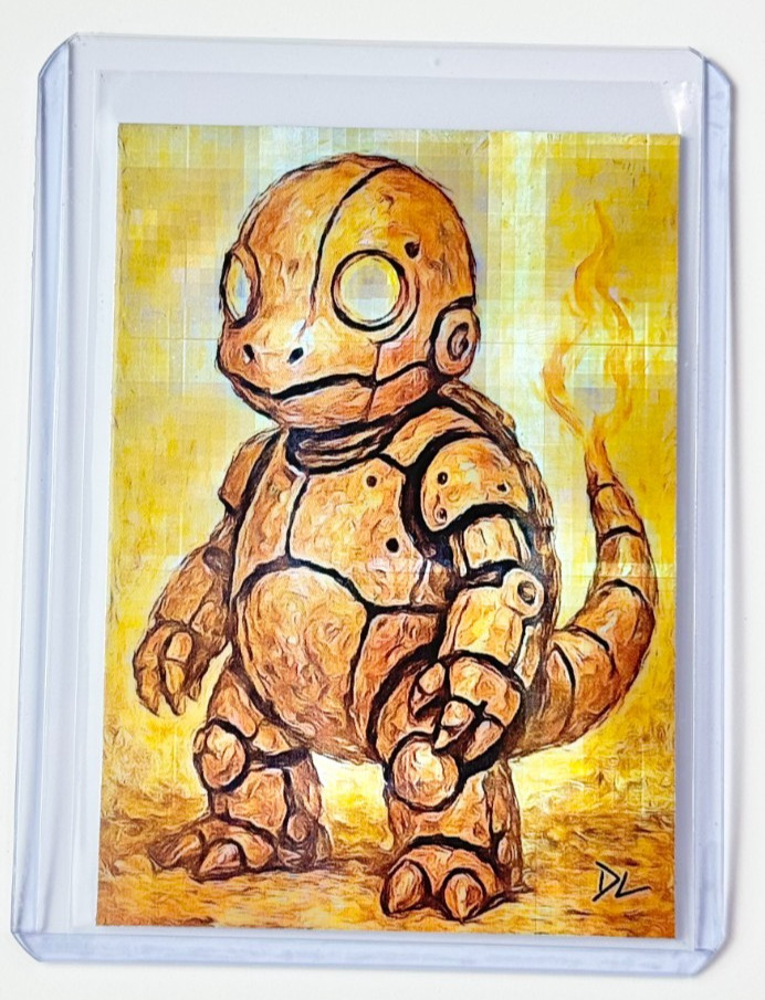 Charmander Limited Edition Artist Signed "The Robot" Refractor Trading Card 1/1