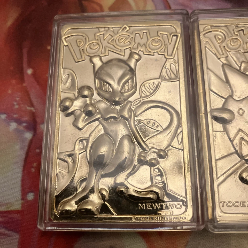 1999 Pokemon 23 K Gold Plated Mewtwo, Togepi And Jigglypuff. - Image 2 of 4