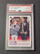 2010 Panini 1st Print Justin Bieber #145 RC Rookie w/ Drake PSA 10