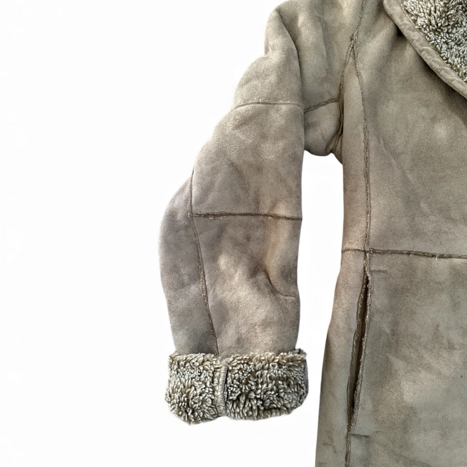 VTG Uniqlo Faux Suede Sharper Lined Men’s Coat Winter Jacket, Sz M 21X28  - Image 3 of 4