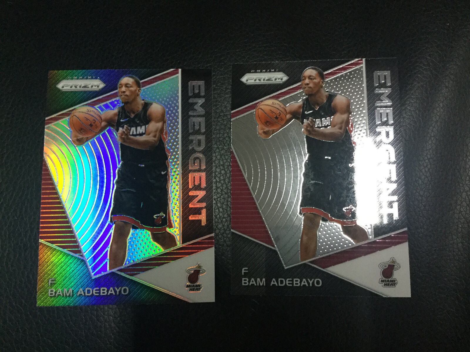 2017-18 Panini Prizm Bam Adebayo RC Emergent silver Base 2 Card Heat