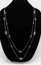 Double Stranded Gold Necklace with Beads by Banana Republic $39.99 Tags #BRN6