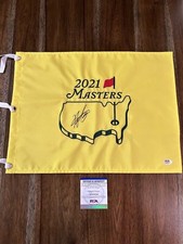 HIDEKI MATSUYAMA SIGNED 2021 MASTERS PIN FLAG Winner AUTOGRAPHED PSA COA