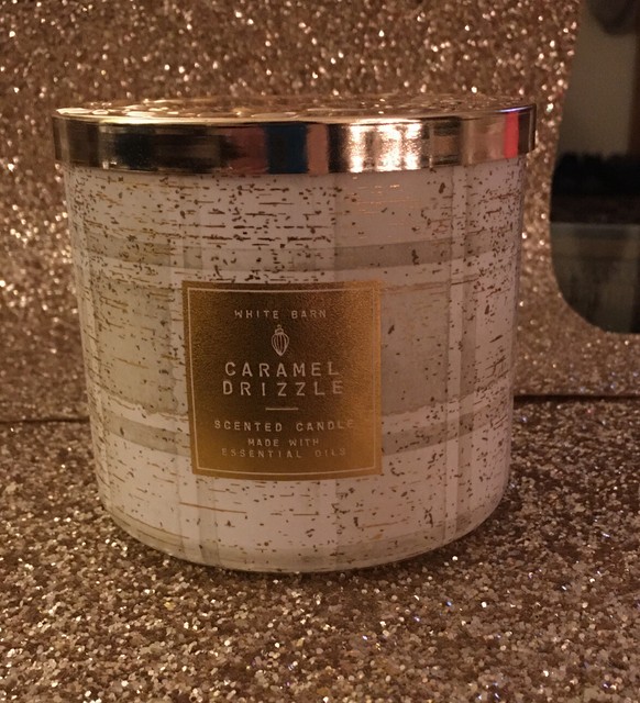 Bath & Body Works Caramel Drizzle 3 Wick Candle 14.5 Oz Never Burned