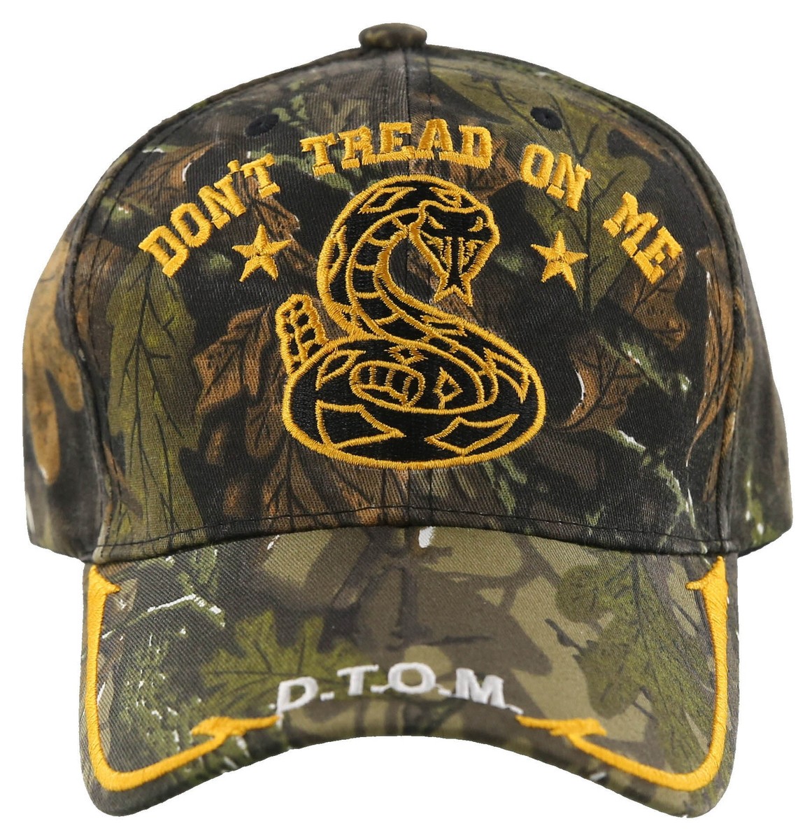 DON'T TREAD ON ME SNAKE SIDE LINE BALL CAP HAT GREEN