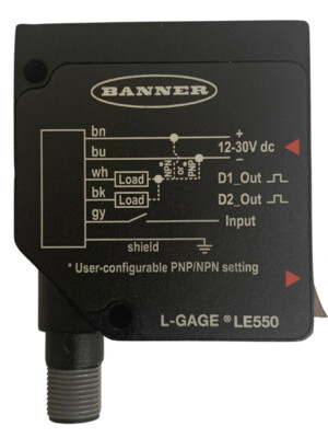 Banner LE550DQ Laser Displacement Sensor ***Free Same Day U.S. Shipping***