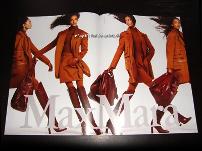 MAX MARA 2-Page PRINT AD Fall 2019 MONA TOUGAARD Steven Meisel PRETTY GIRL
