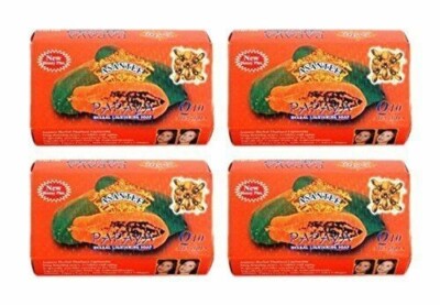 125g x 4 Asantee Thai Papaya Herbal Skin & Honey Soap