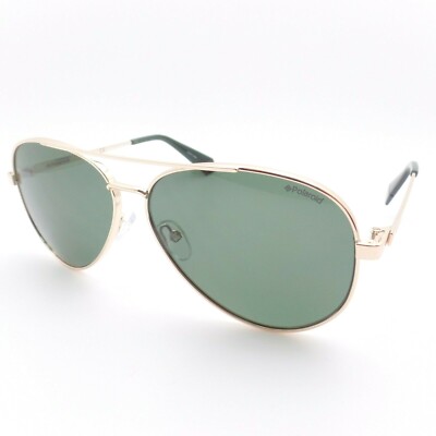 Polaroid PLD 6069 J5GUC 61mm Gold Green Polarized Frames Authentic