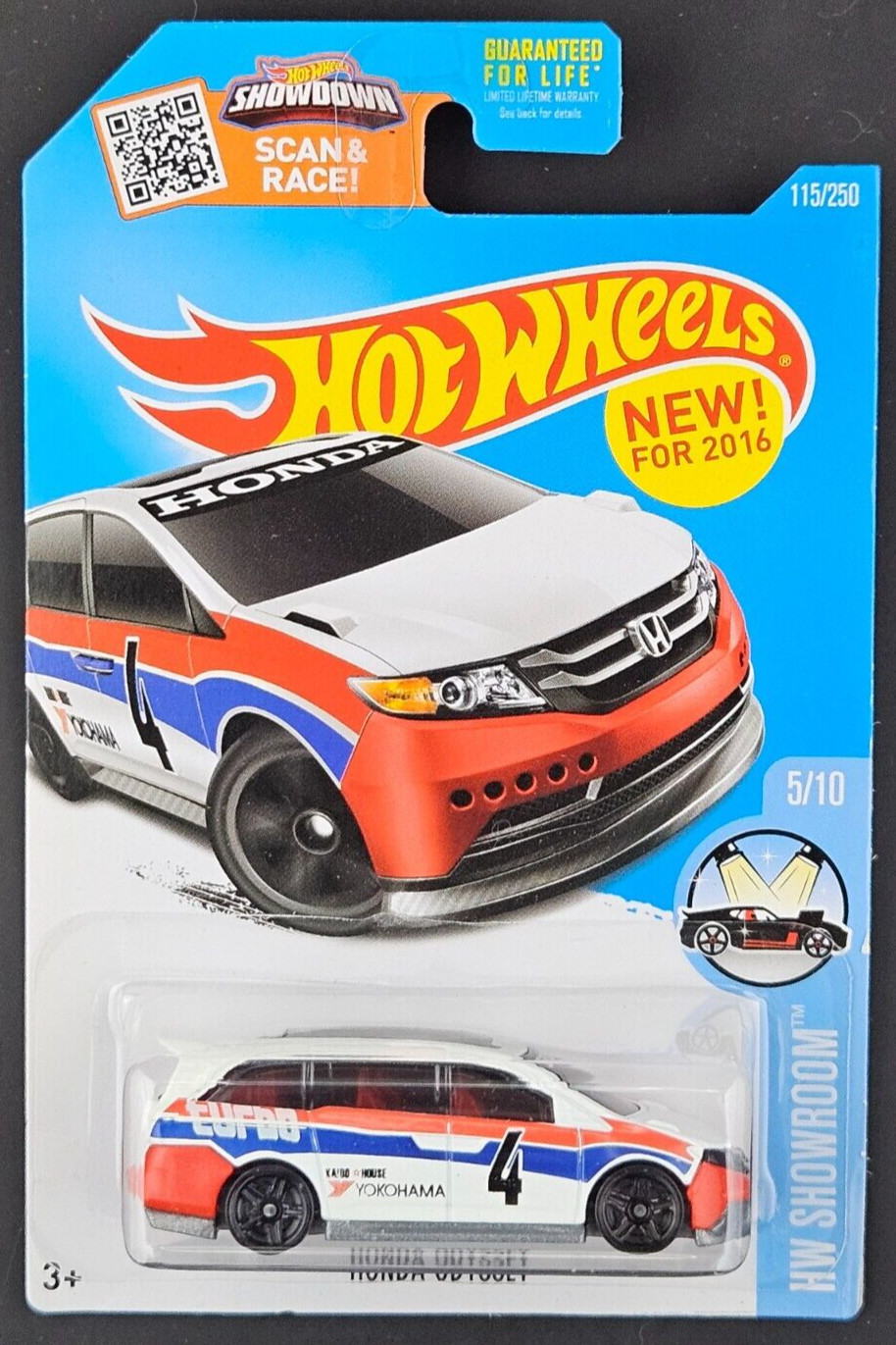 2016 Hot Wheels HW Showroom #5/10 Honda Odyssey Van Yokohama Tire RARE