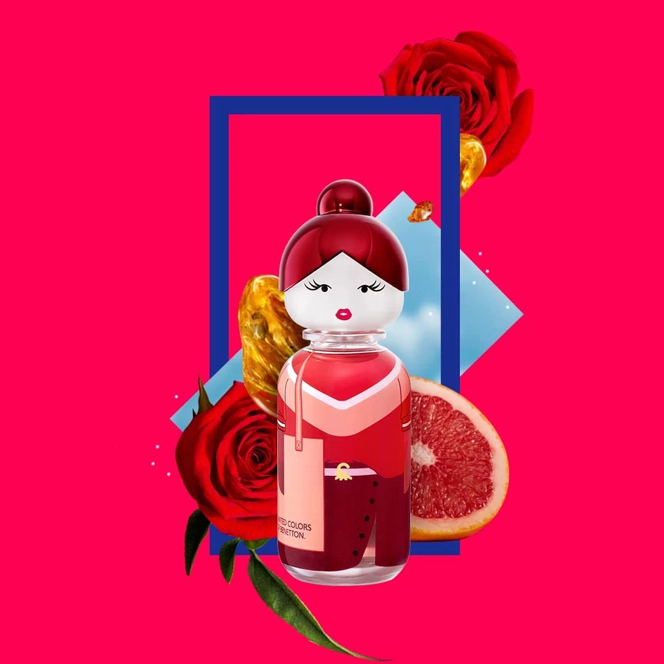 Benetton Sisterland Red Rose 2,7 OZ eau de toilette spray para mujer Foto 3 de 4