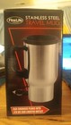 FINELINE STAINLSS STEEL TRAVEL MUG 14 OZ. WITH CAR CHARGER NEW IN BOX SFH — photo 2