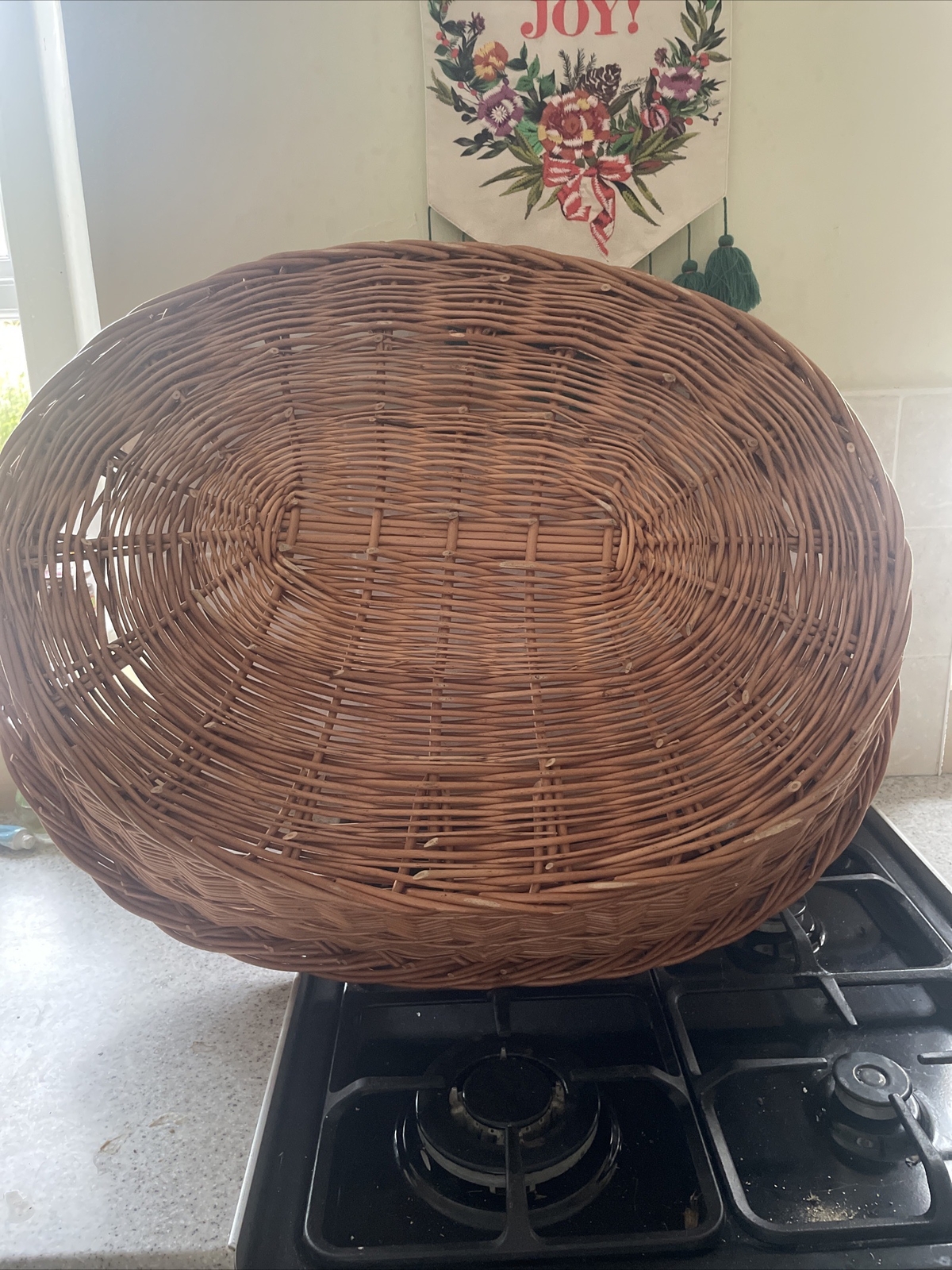 Large Natural Willow Wicker Dog Basket. eBay
