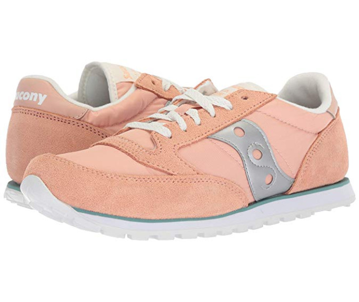 Saucony Jazz Lowpro Women's  Sneaker Peach/Blue/Silver, Size 5.5 M