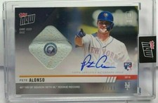 Pete Alonso 2019 Topps Now #705 GU Base Relic RC Autograph Auto #d 27/99 NY Mets